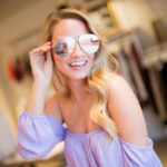 woman modelling sunglasses