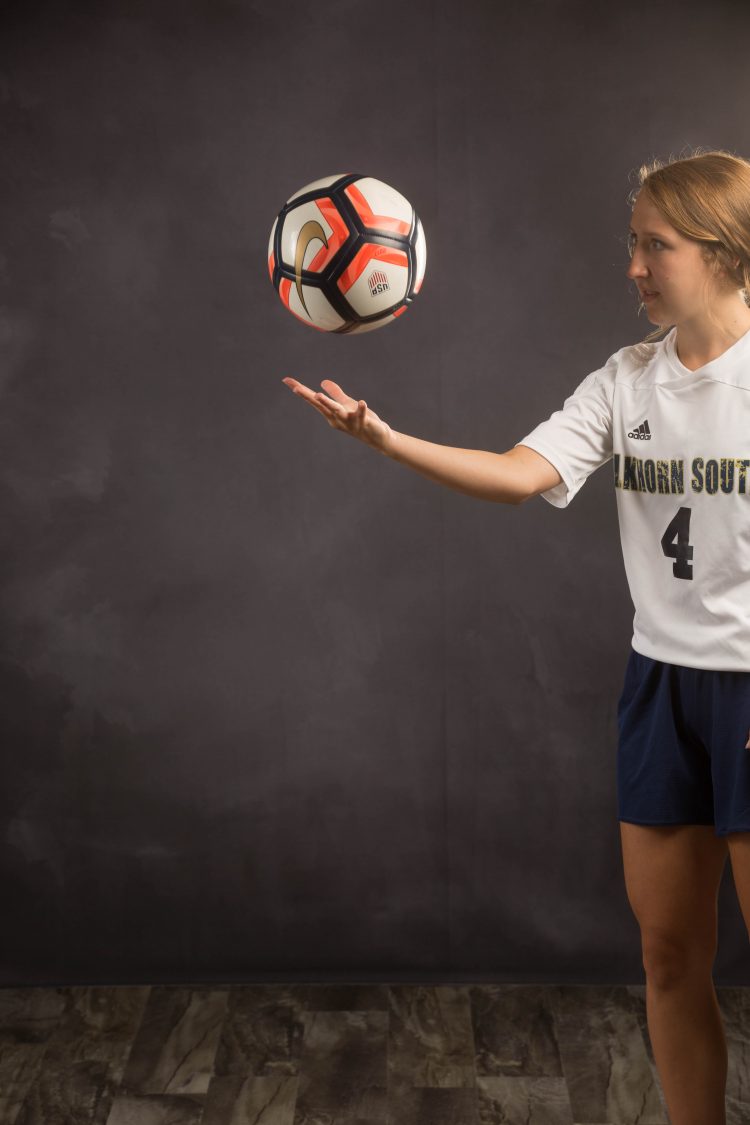young woman soccer player