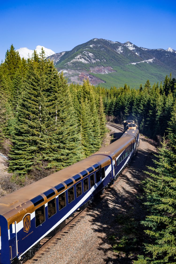 train in the mountains
