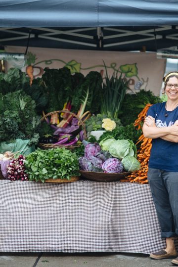 woman at farmers market