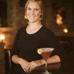 woman with a cocktail