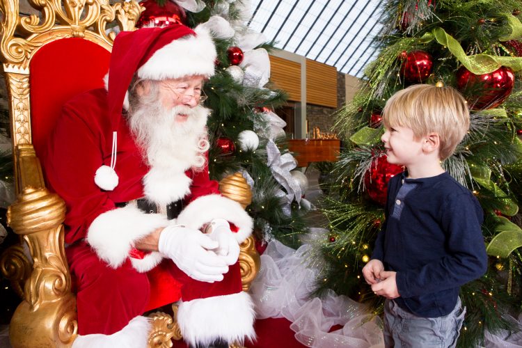Santa with a young boy