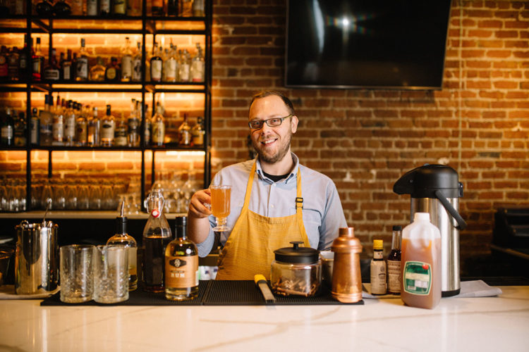 bartender with cocktail