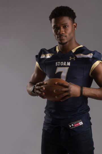 young man football player