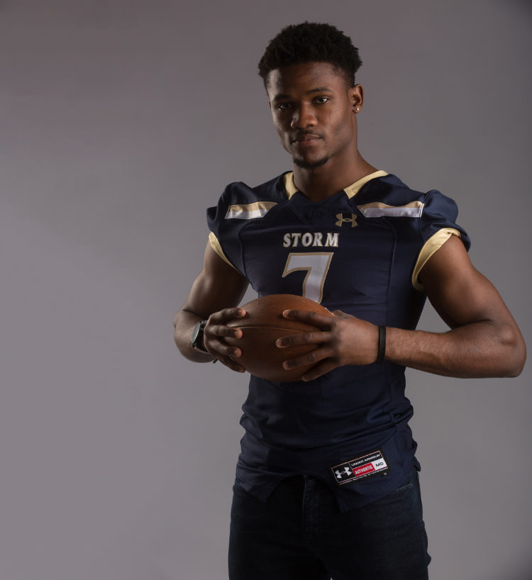 young man football player