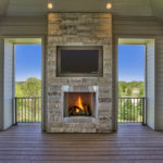 outdoor fireplace