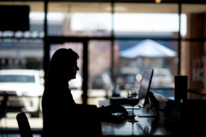 person at a computer