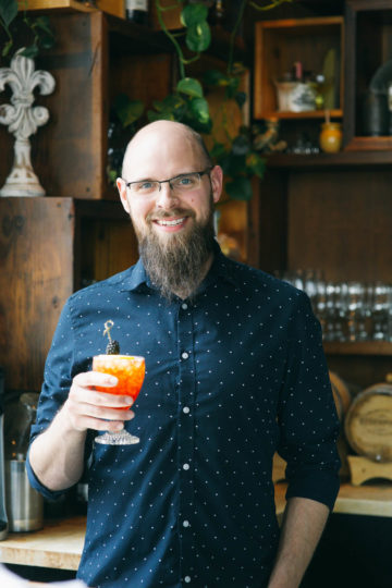 man with cocktail