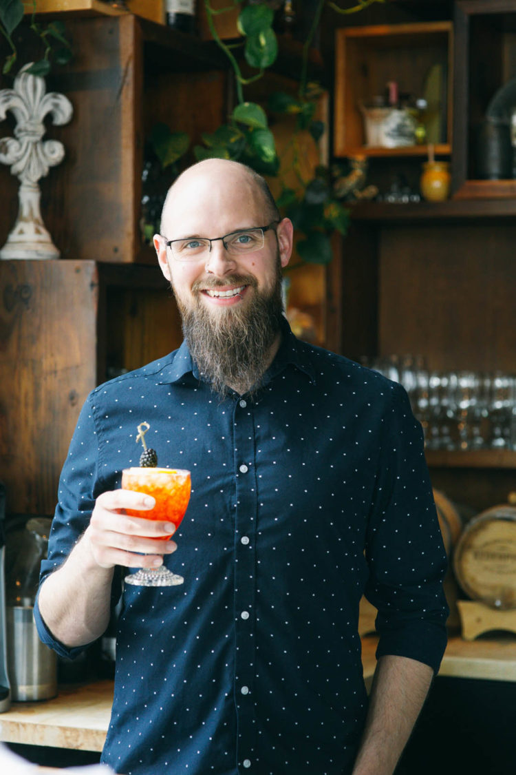 man with cocktail