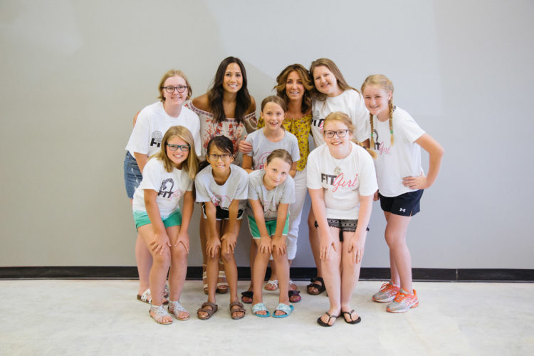 girls with Fit Girl t-shirts