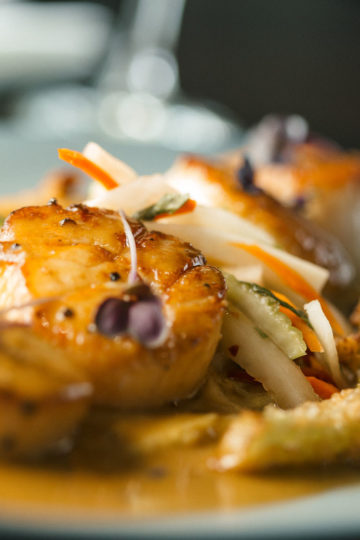 Seafood dinner plate