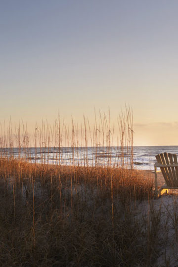 Beach with two chairs