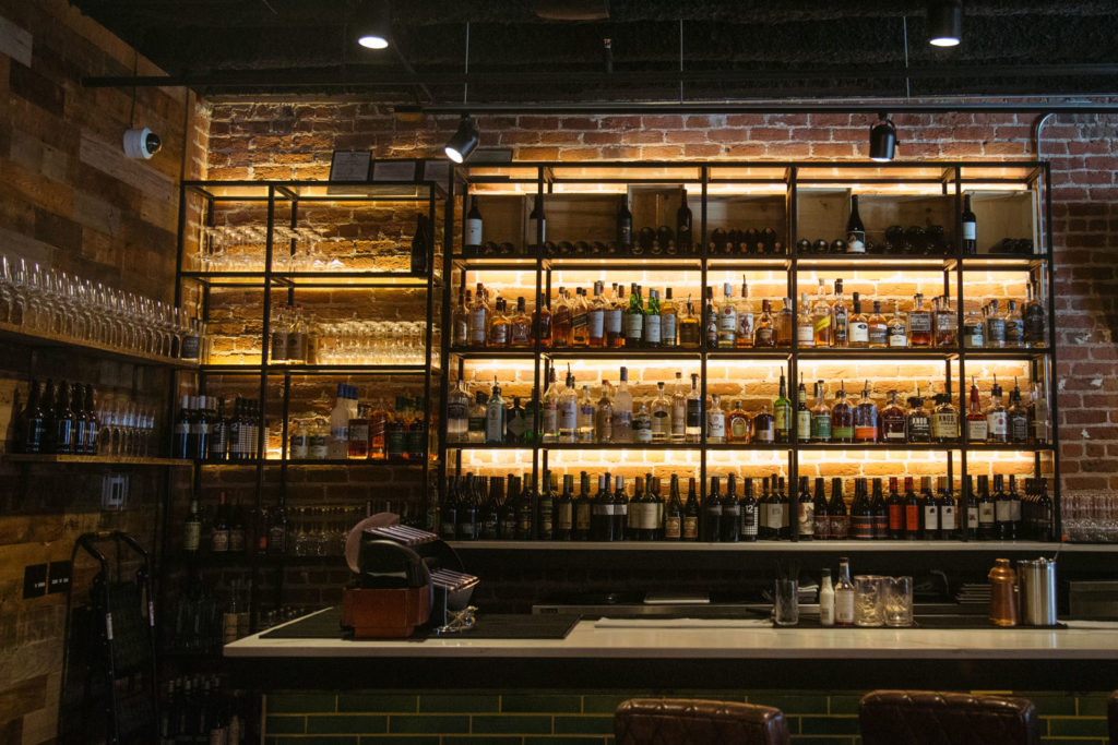 Bar area in the restaurant