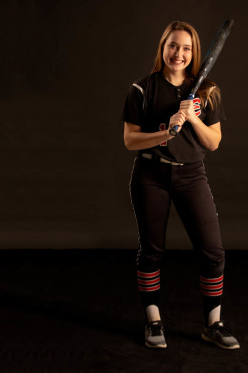 young woman softball player
