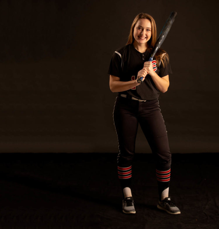 young woman softball player
