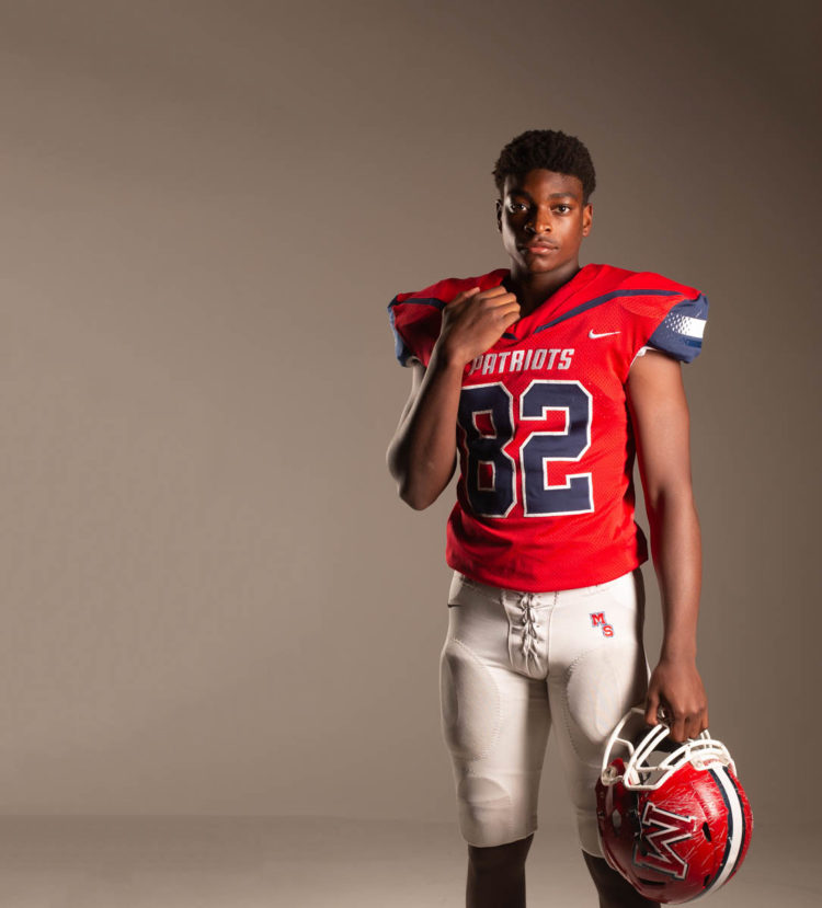 young male football player