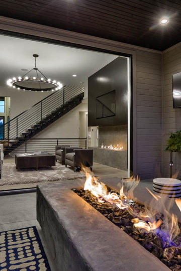 outdoor patio with firepit