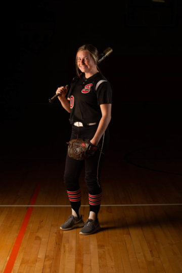 young lady softball player