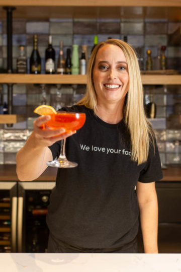 female bartender