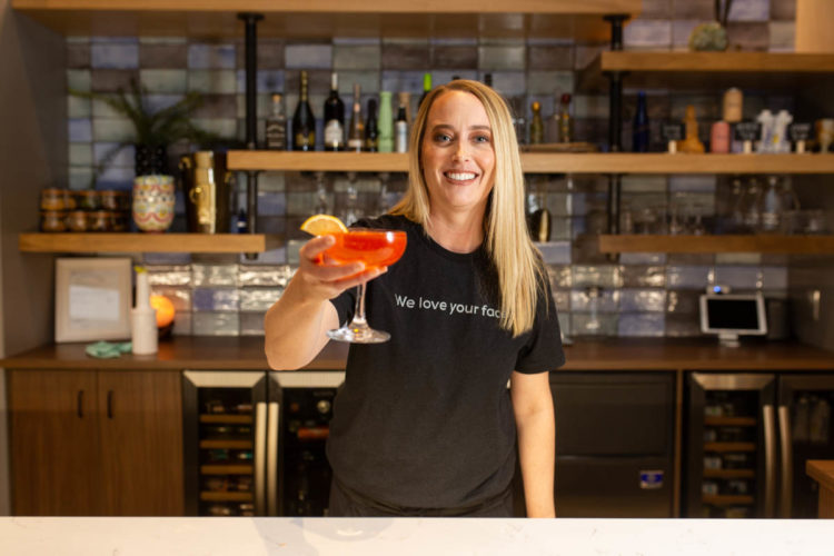 female bartender