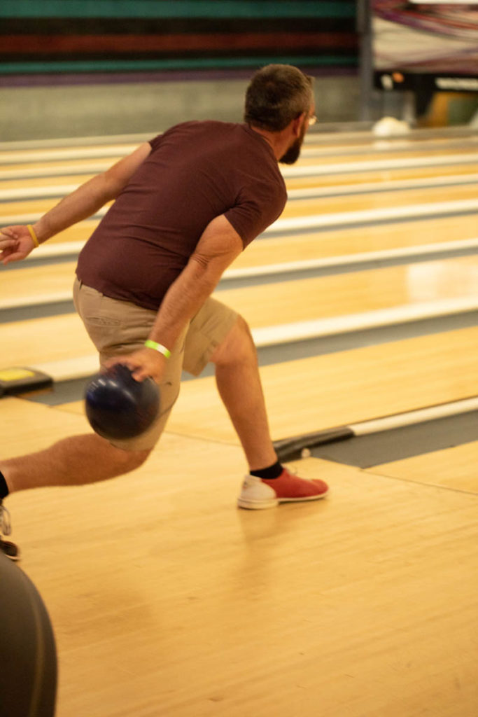 man bowling