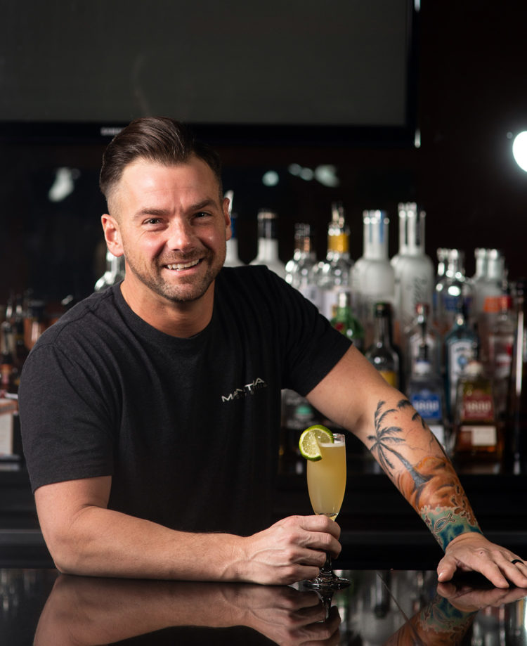 bartender with cocktail
