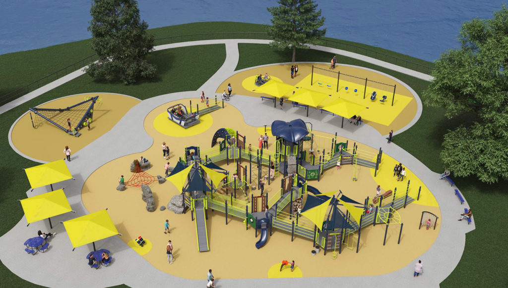 drawing of playground space