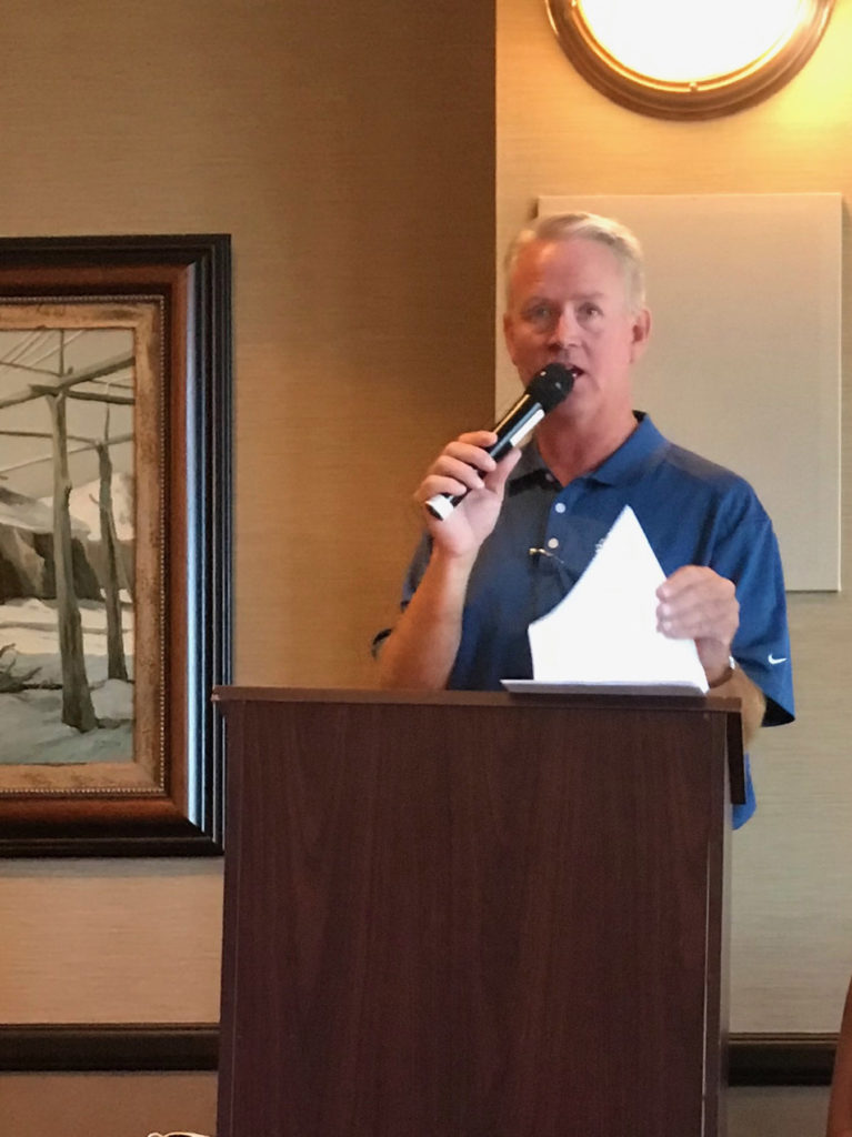 man with a microphone