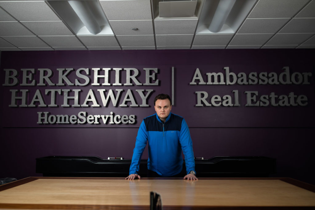 man in conference room