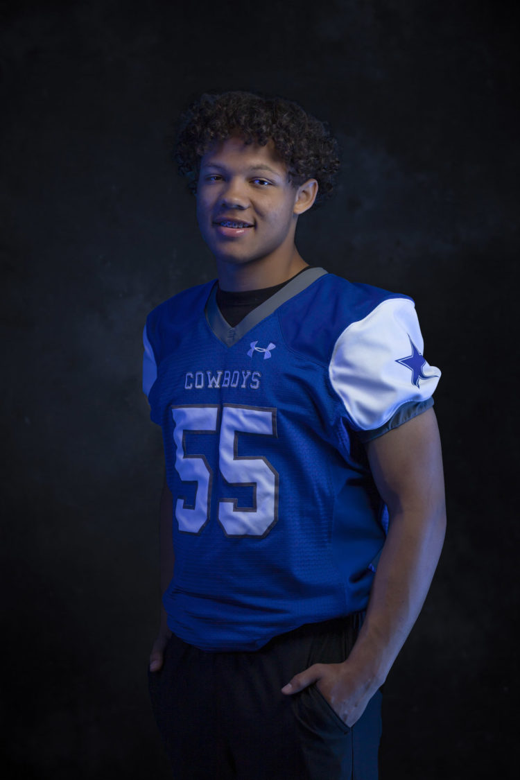 young male football player