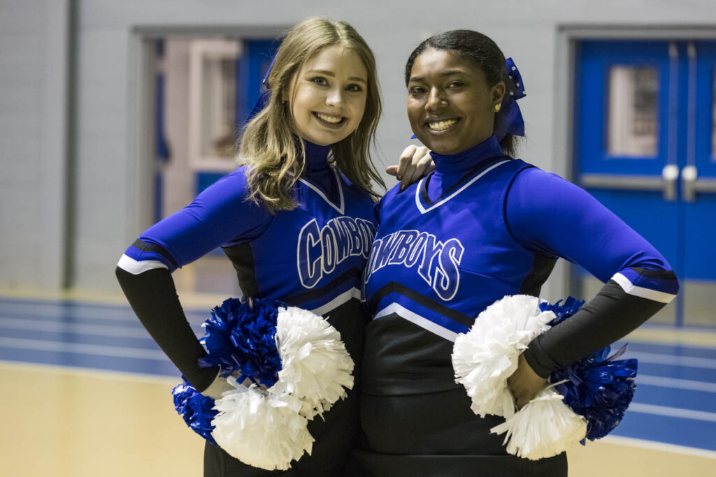 two young lady cheerleaders