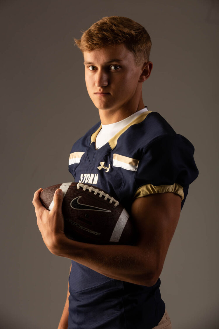 young male football player