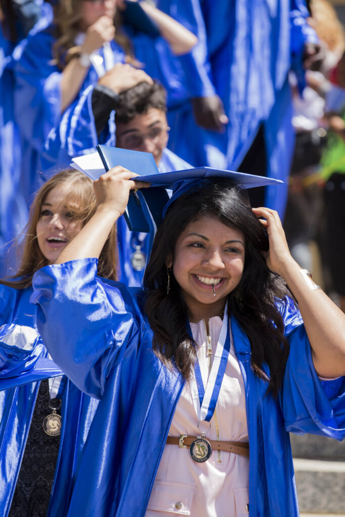 young lady at graduation