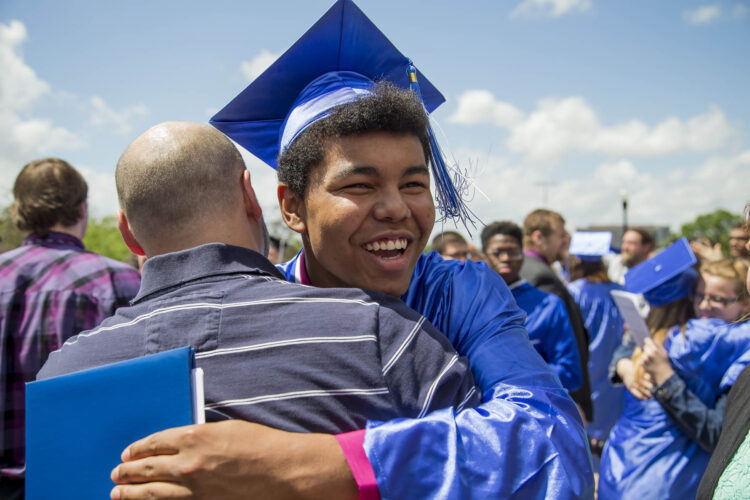 young man at graduation