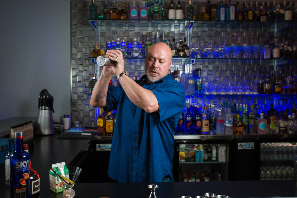 bartender with shaker