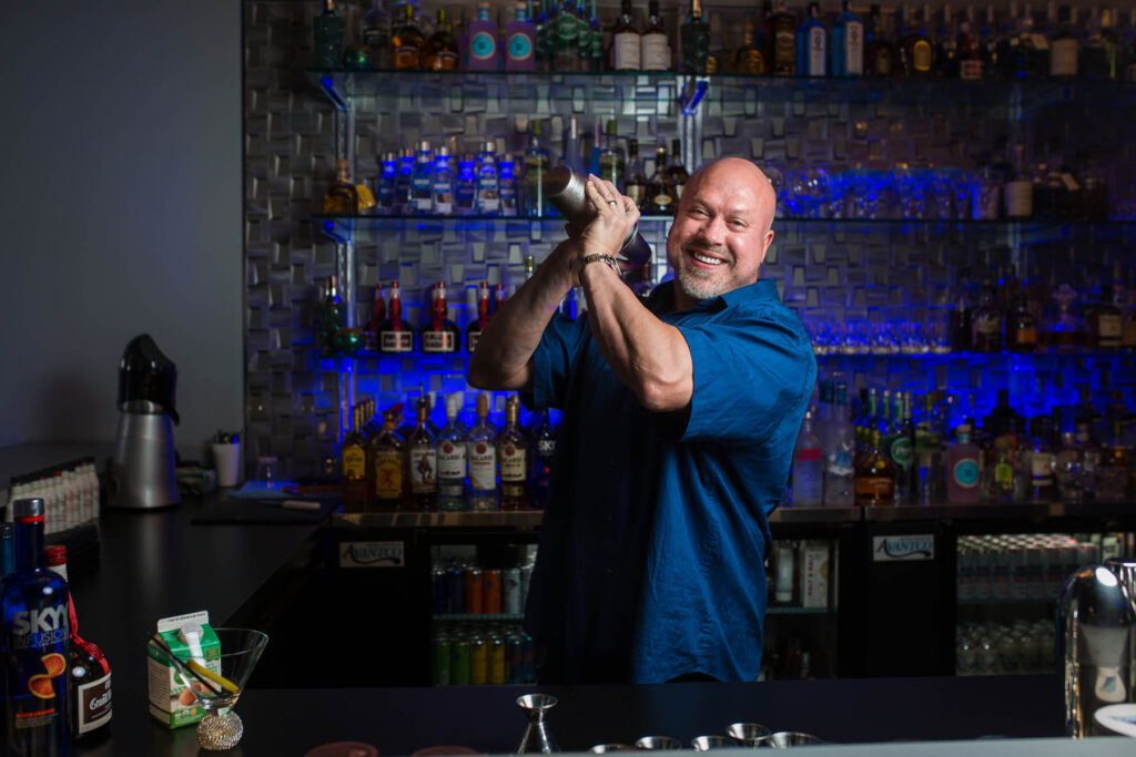 bartender with shaker