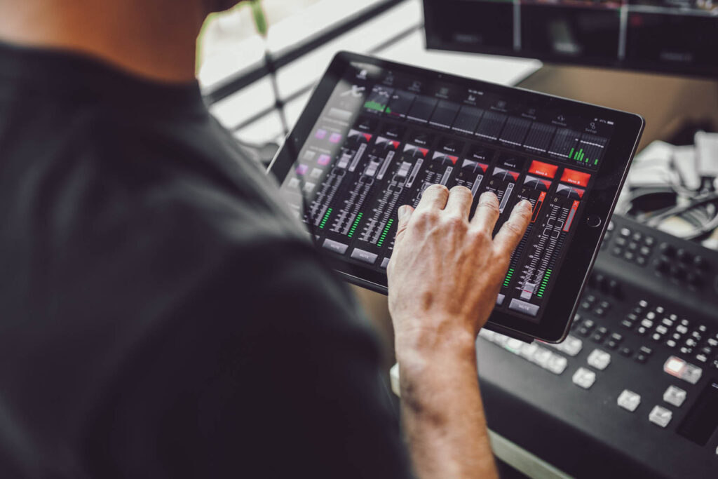 man with instrument panel