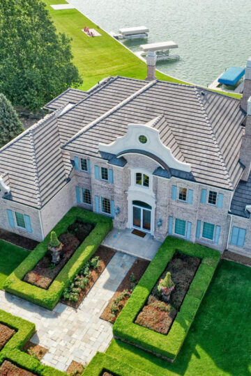 aerial view of house