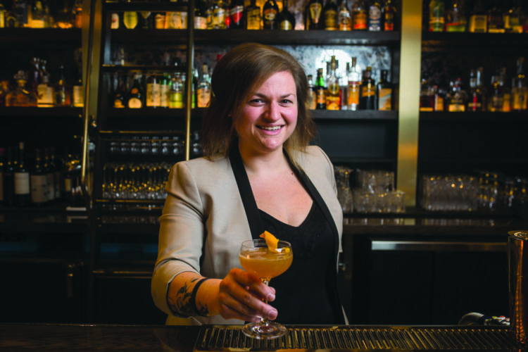 bartender with cocktail