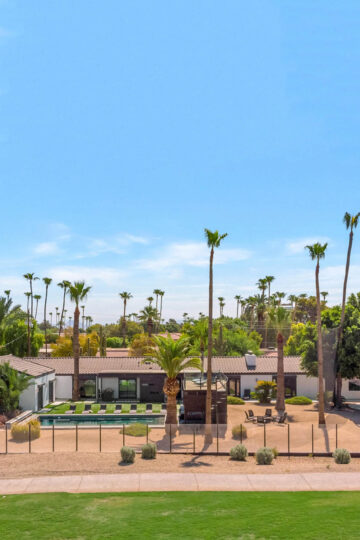 Arizona house with palm trees