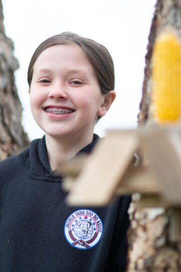 girl with squirrel corn
