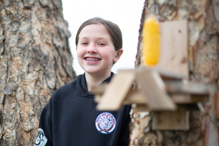 girl with squirrel corn