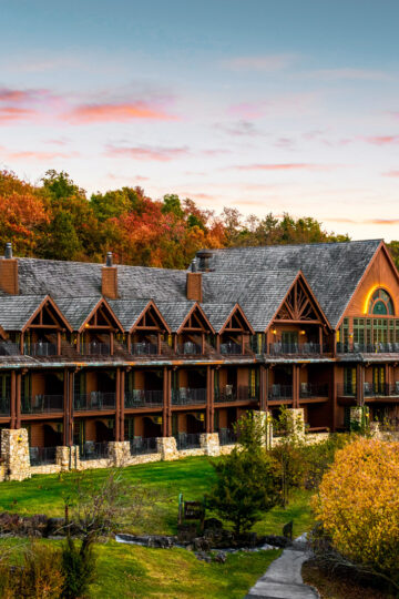 lodge outside in the fall