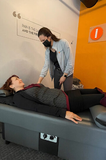 patient doing hydrotherapy