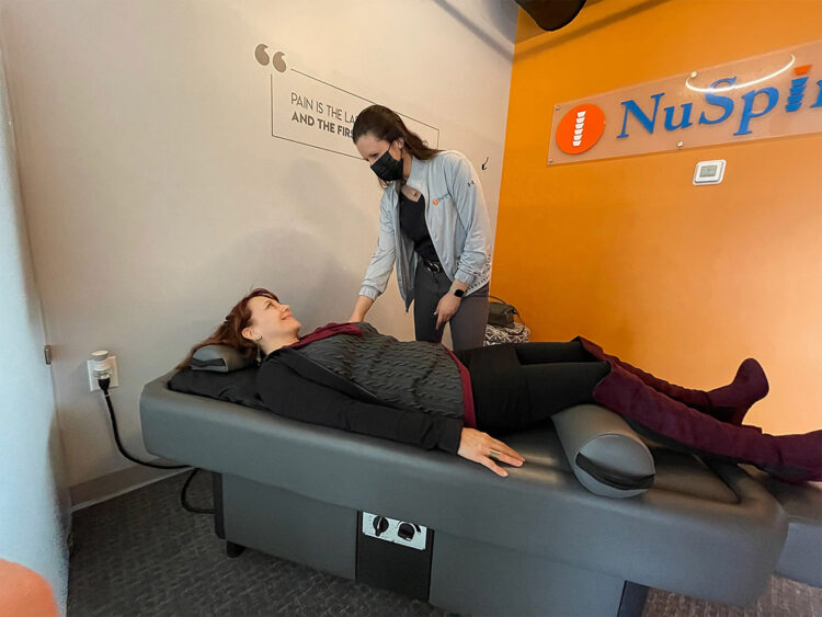 patient doing hydrotherapy