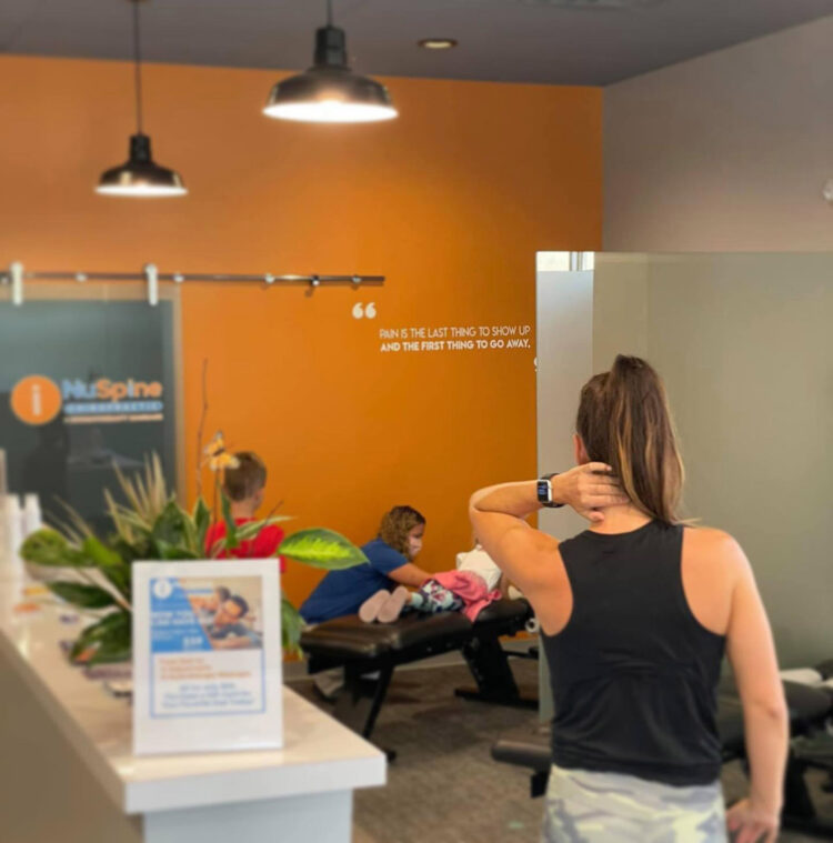 woman with neck pain