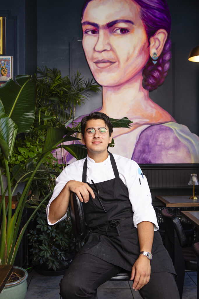 26 September 2025– Cattle Call is photographed for dining feature in Omaha Magazine. Owner, Rocky, is photographed, along with executive chef Abraham Vidaurre. DIshes photographed include: cream puff, burrata, yellowfin tuna, and chicken breast.